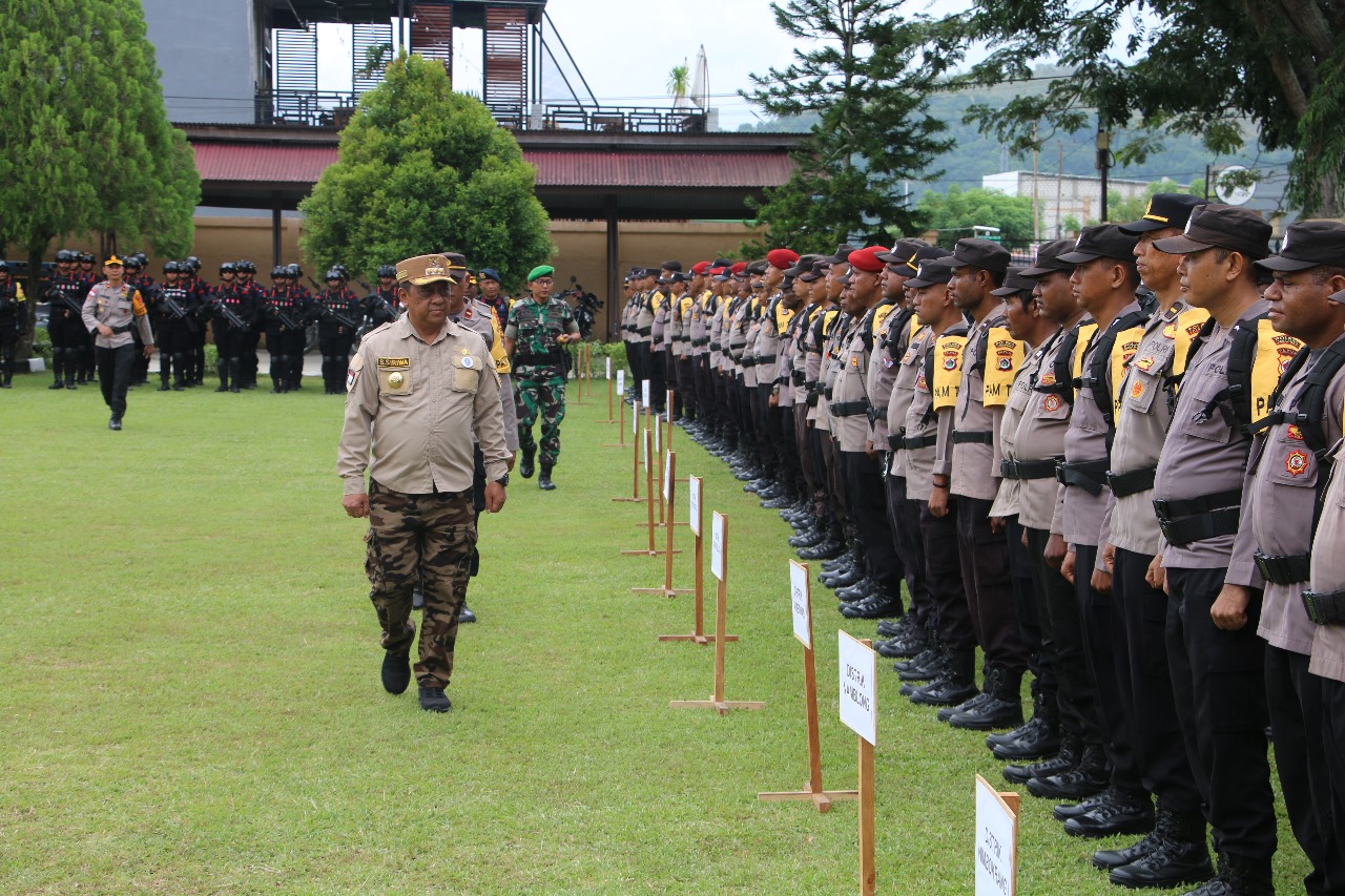 Ratusan Personel Polri Disiagakan Amankan 327 TPS di Kabupaten Jayapura